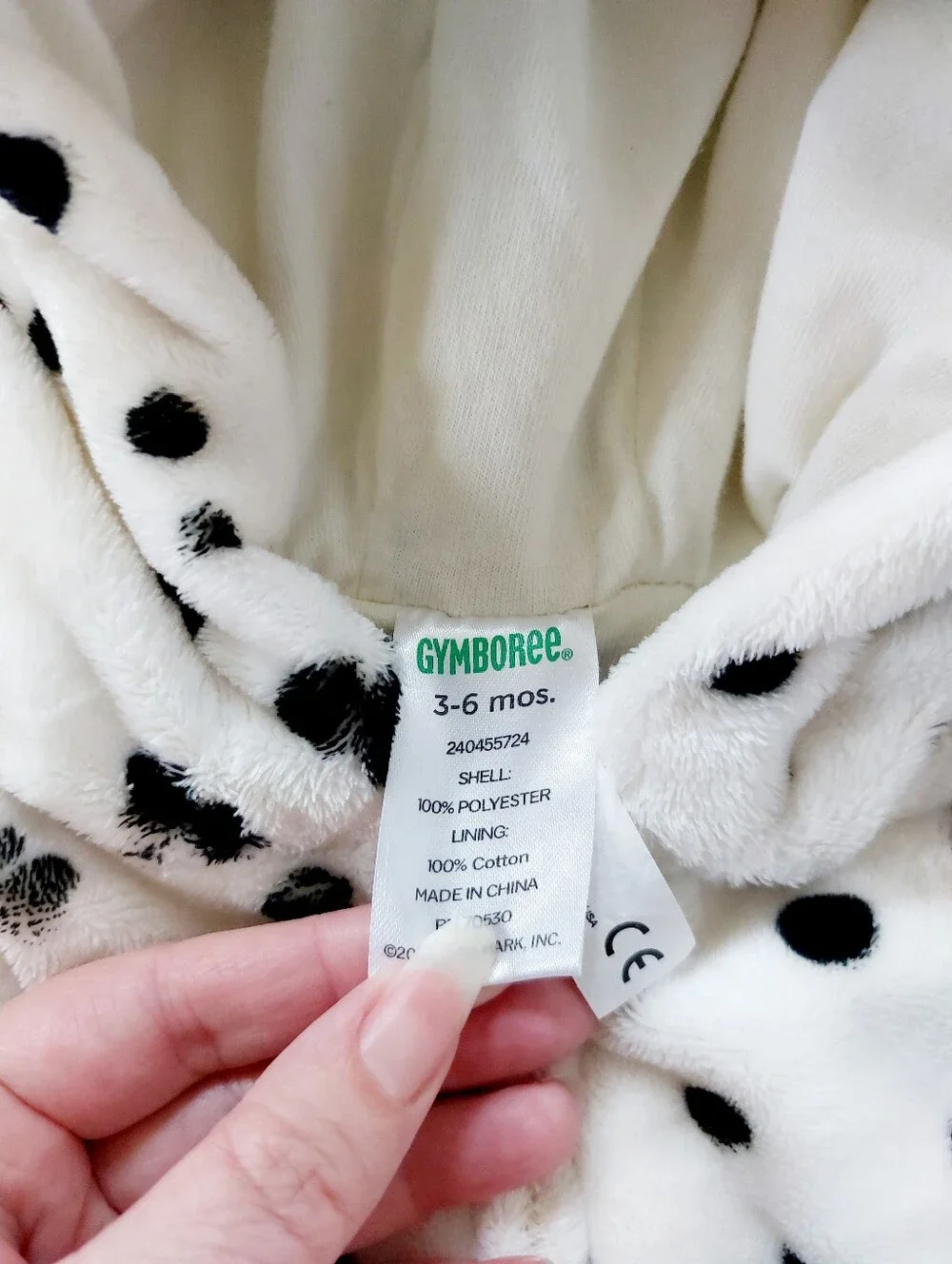 2pc Dalmatian Costume 3-6m Gymboree Halloween Dog Hoodie & Pants